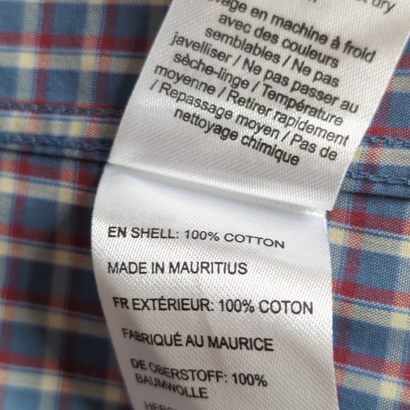 Untuckit Blue Red Check Wrinkle-Free Long Sleeve Fabiano Shirt Small - Picture 13 of 14